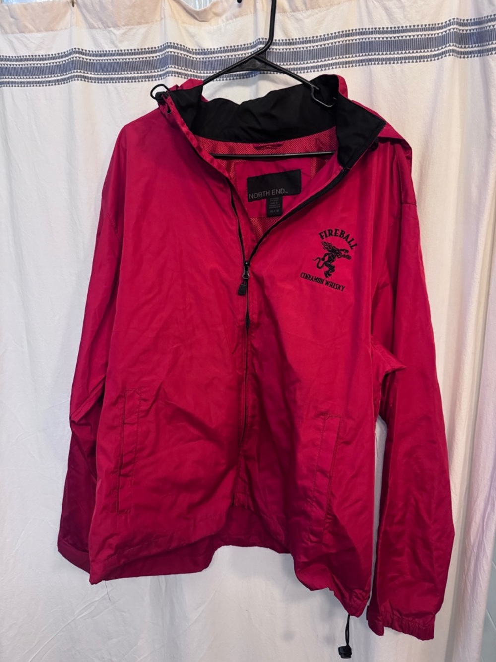 North End Men's Fireball Red Windbreaker Jacket